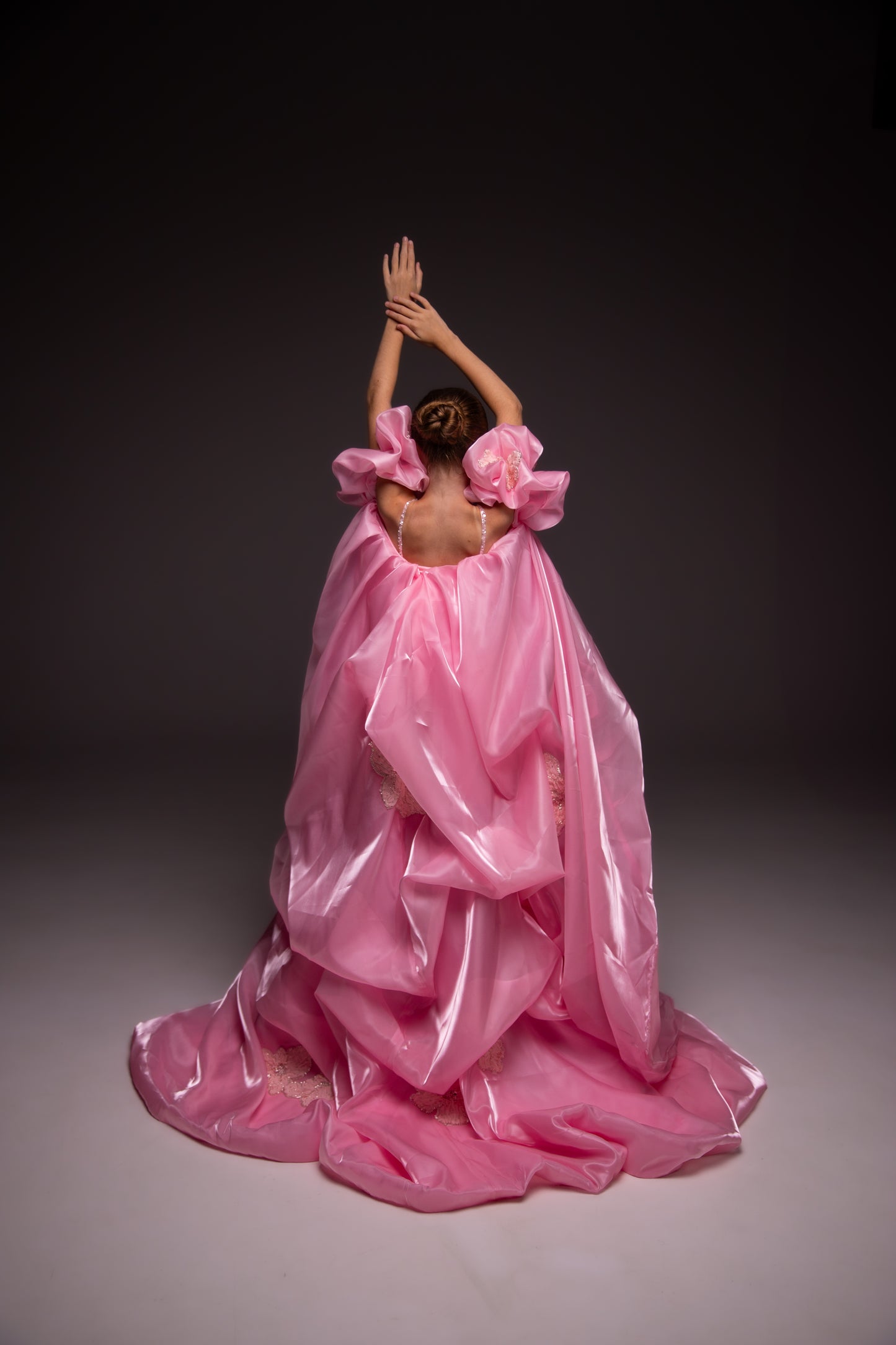 Pink organza couture special occasion dress, Pageant ball gown, Birthday Girl Dress, Flower Girl Dress, Wedding guest Dress, junior bridesmaid gown