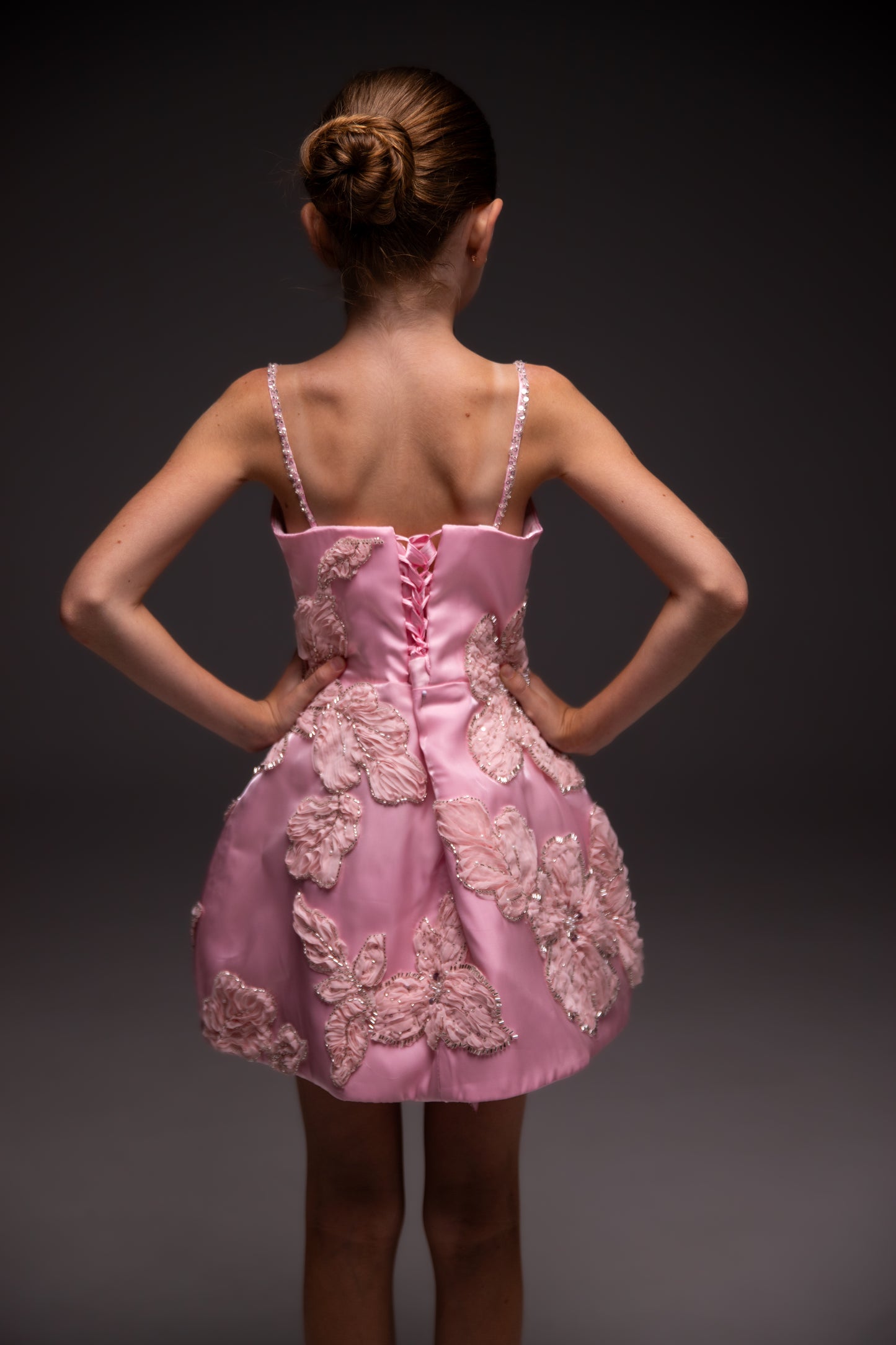 Pink organza couture special occasion dress, Pageant ball gown, Birthday Girl Dress, Flower Girl Dress, Wedding guest Dress, junior bridesmaid gown
