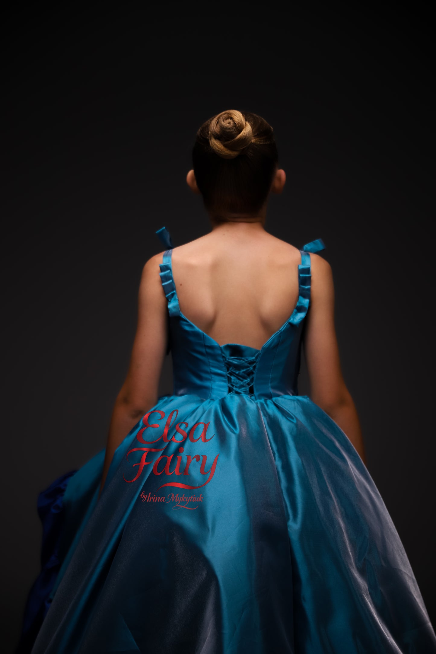Royal Blue couture cocktail dress with train, Pageant interview gown, Birthday Girl Dress, Wedding Guest Outfit