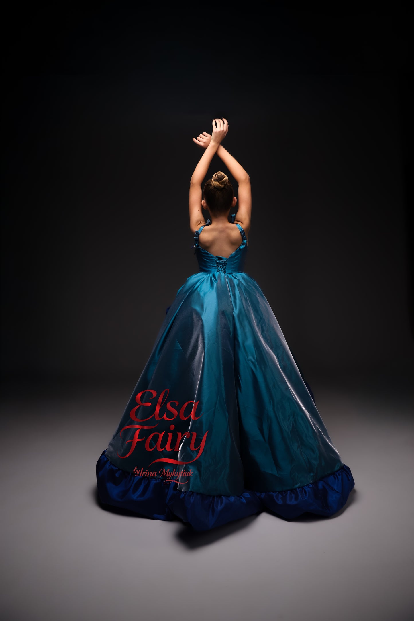 Royal Blue couture cocktail dress with train, Pageant interview gown, Birthday Girl Dress, Wedding Guest Outfit