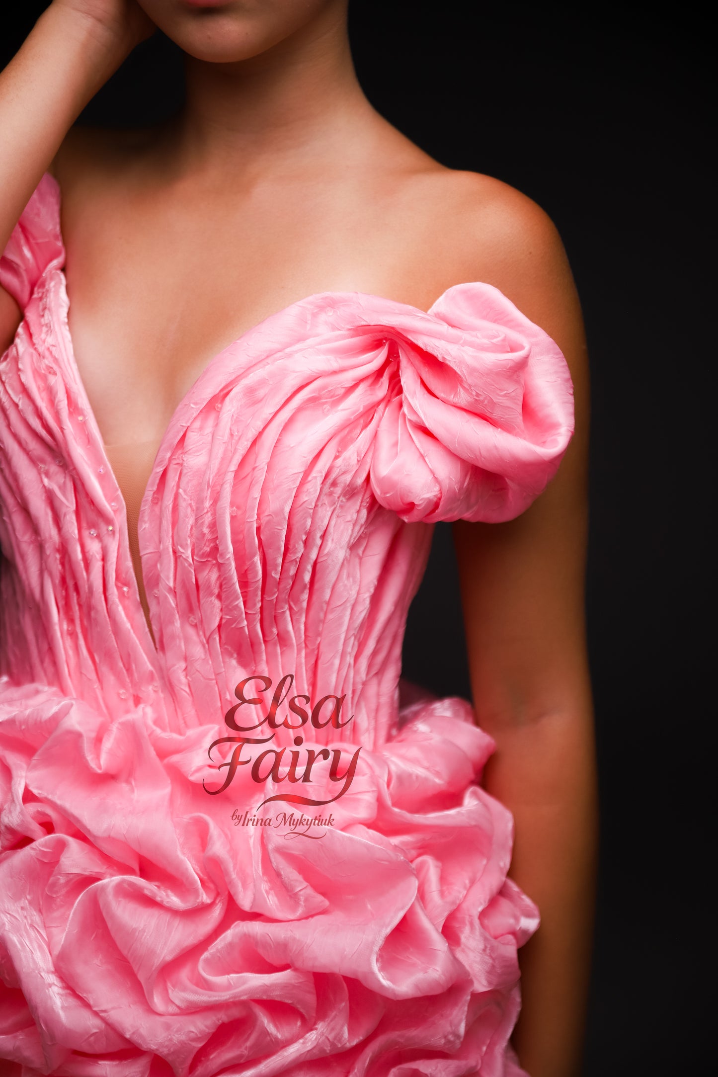 Pink couture cocktail dress, Pageant interview dress, Birthday Girl Dress, Flower Girl Dress, Wedding guest Dress, Graduation dress