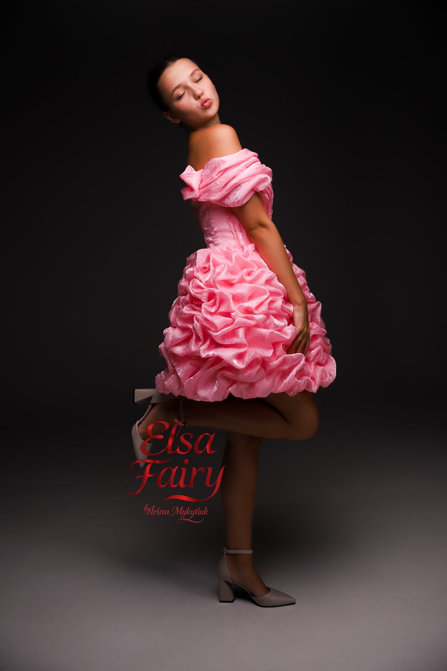 Pink couture cocktail dress, Pageant interview dress, Birthday Girl Dress, Flower Girl Dress, Wedding guest Dress, Graduation dress