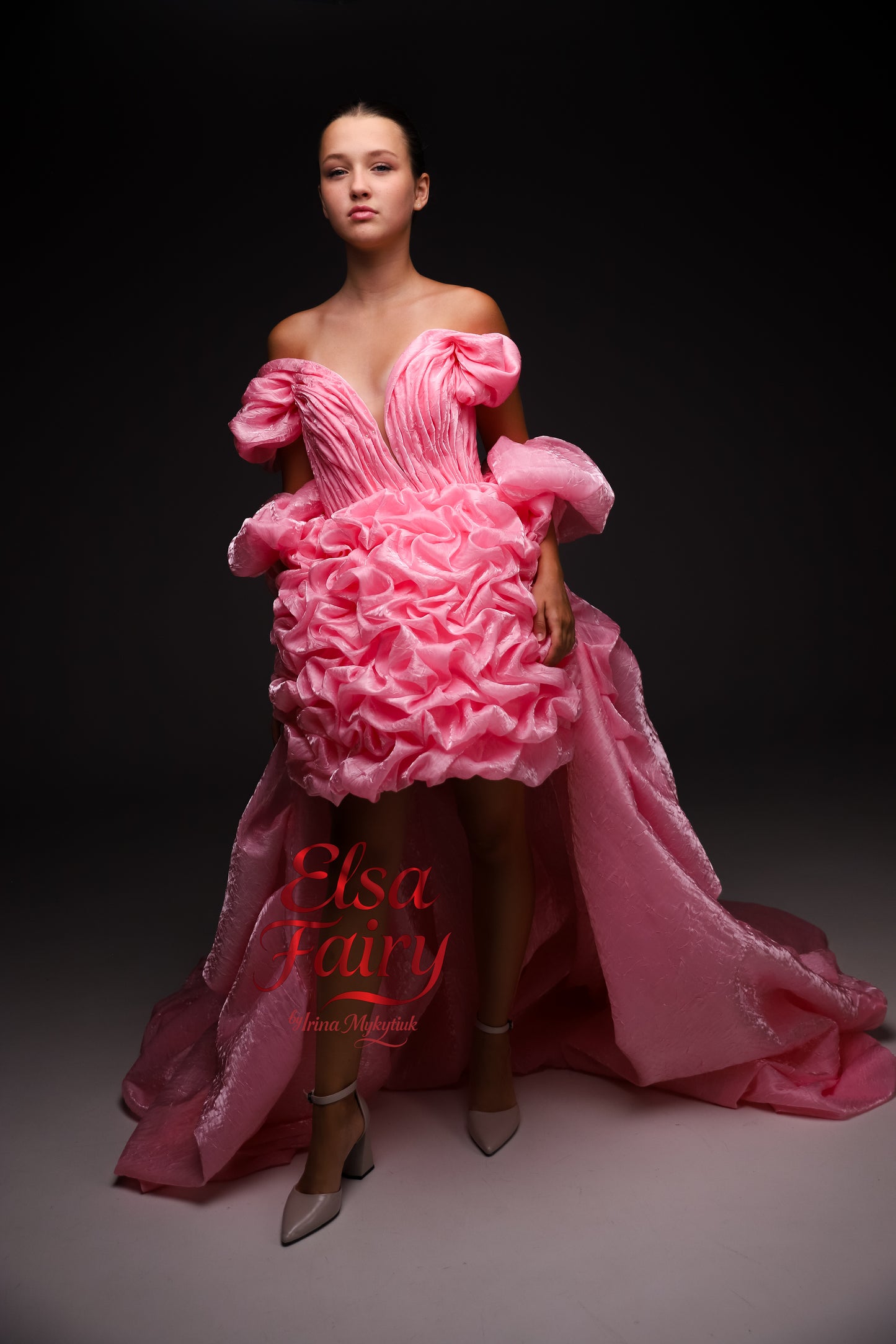 Pink couture cocktail dress, Pageant interview dress, Birthday Girl Dress, Flower Girl Dress, Wedding guest Dress, Graduation dress