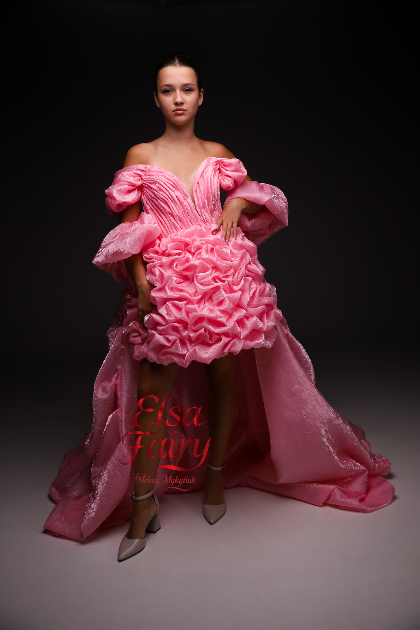 Pink couture cocktail dress, Pageant interview dress, Birthday Girl Dress, Flower Girl Dress, Wedding guest Dress, Graduation dress