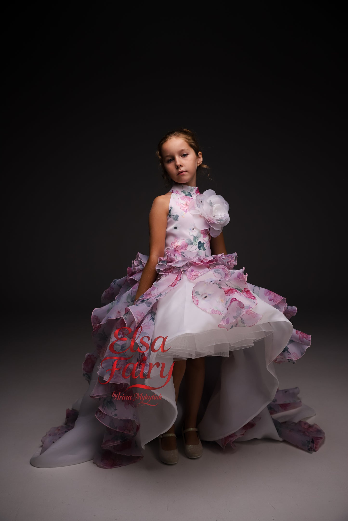 White organza couture special occasion dress, Pageant ball gown, Birthday Girl Dress, Flower Girl Dress, Wedding guest Dress, junior bridesmaid gown