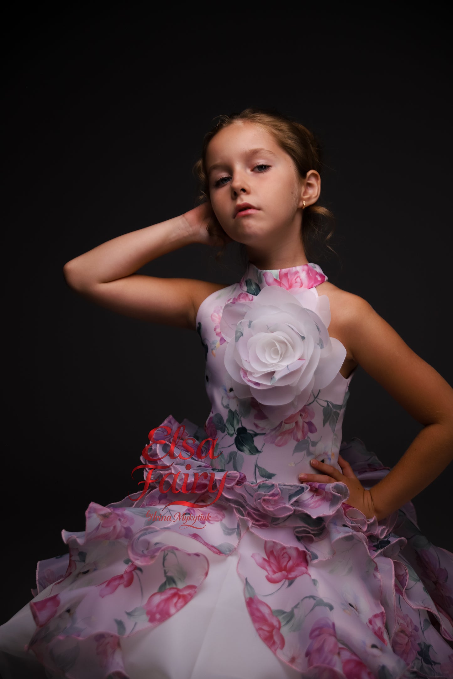 White organza couture special occasion dress, Pageant ball gown, Birthday Girl Dress, Flower Girl Dress, Wedding guest Dress, junior bridesmaid gown