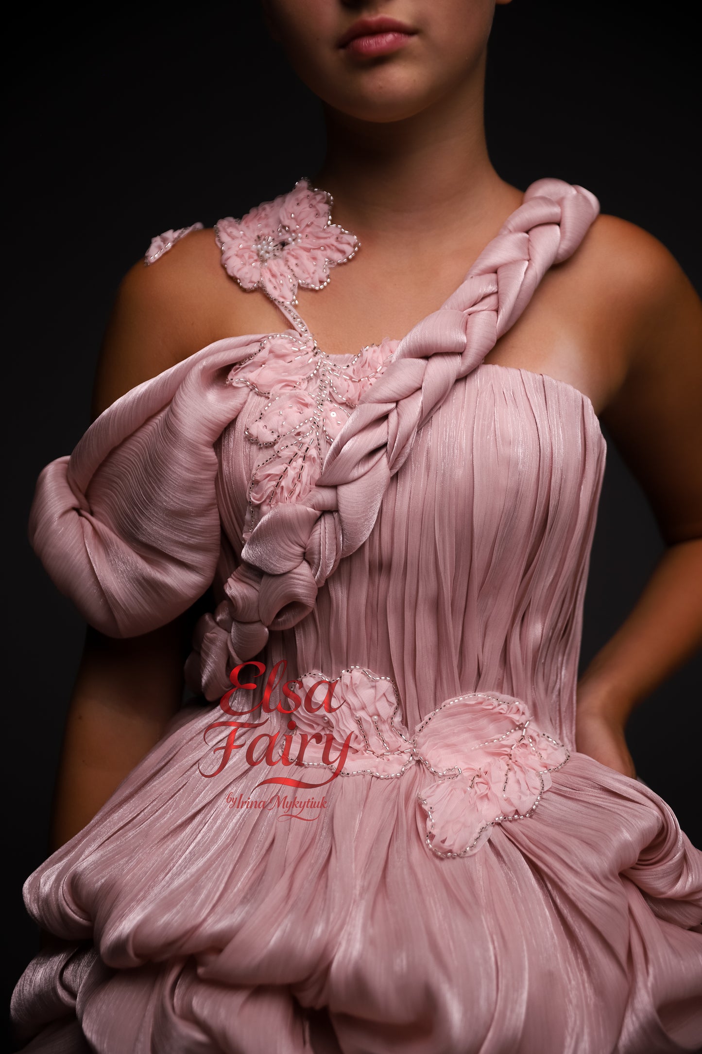 Blush Pink couture cocktail dress, Pageant interview dress, Birthday Girl Dress, Flower Girl Dress, Wedding guest Dress, Graduation dress