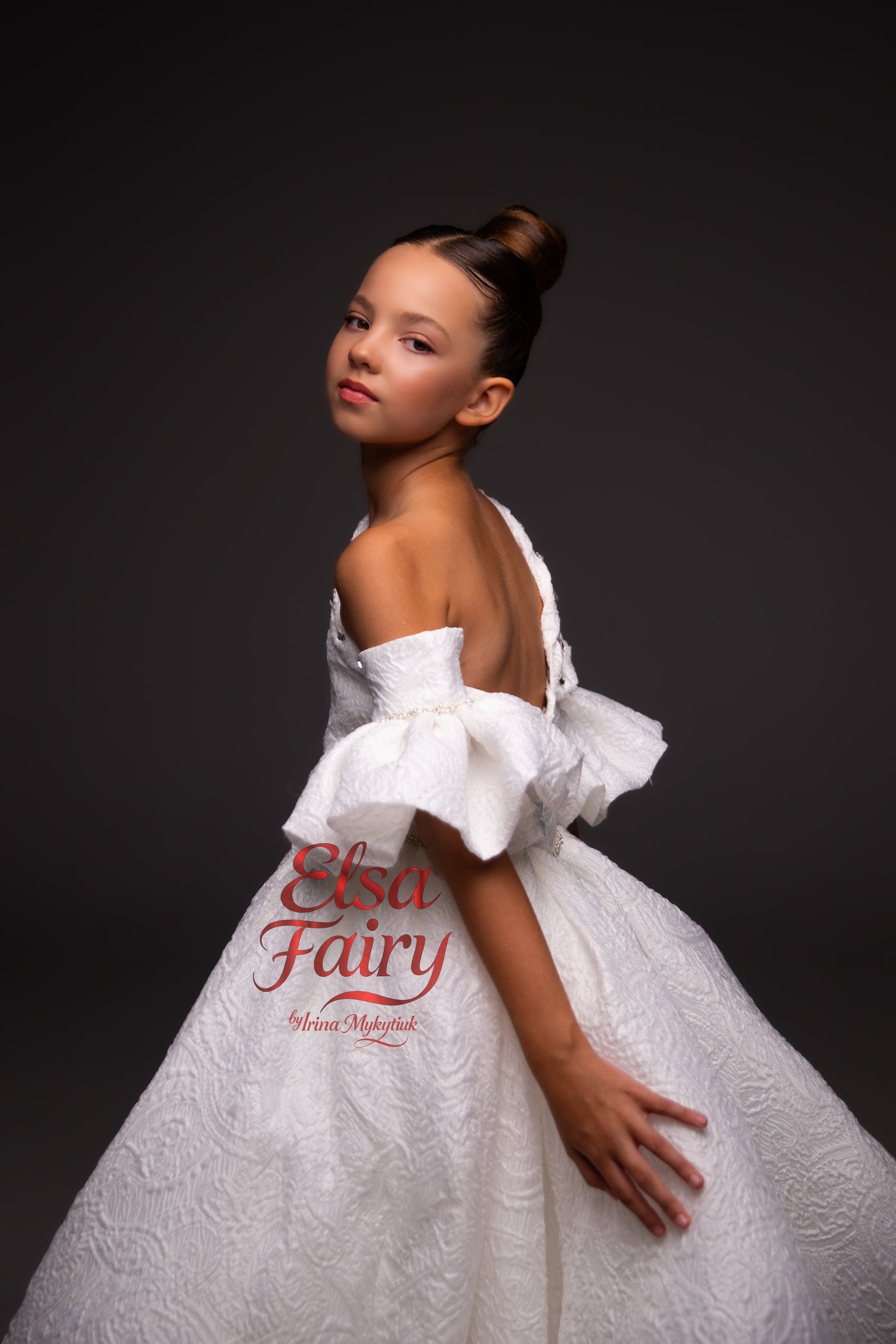 White couture special occasion dress, Pageant ball gown, Birthday Girl Dress, Flower Girl Dress