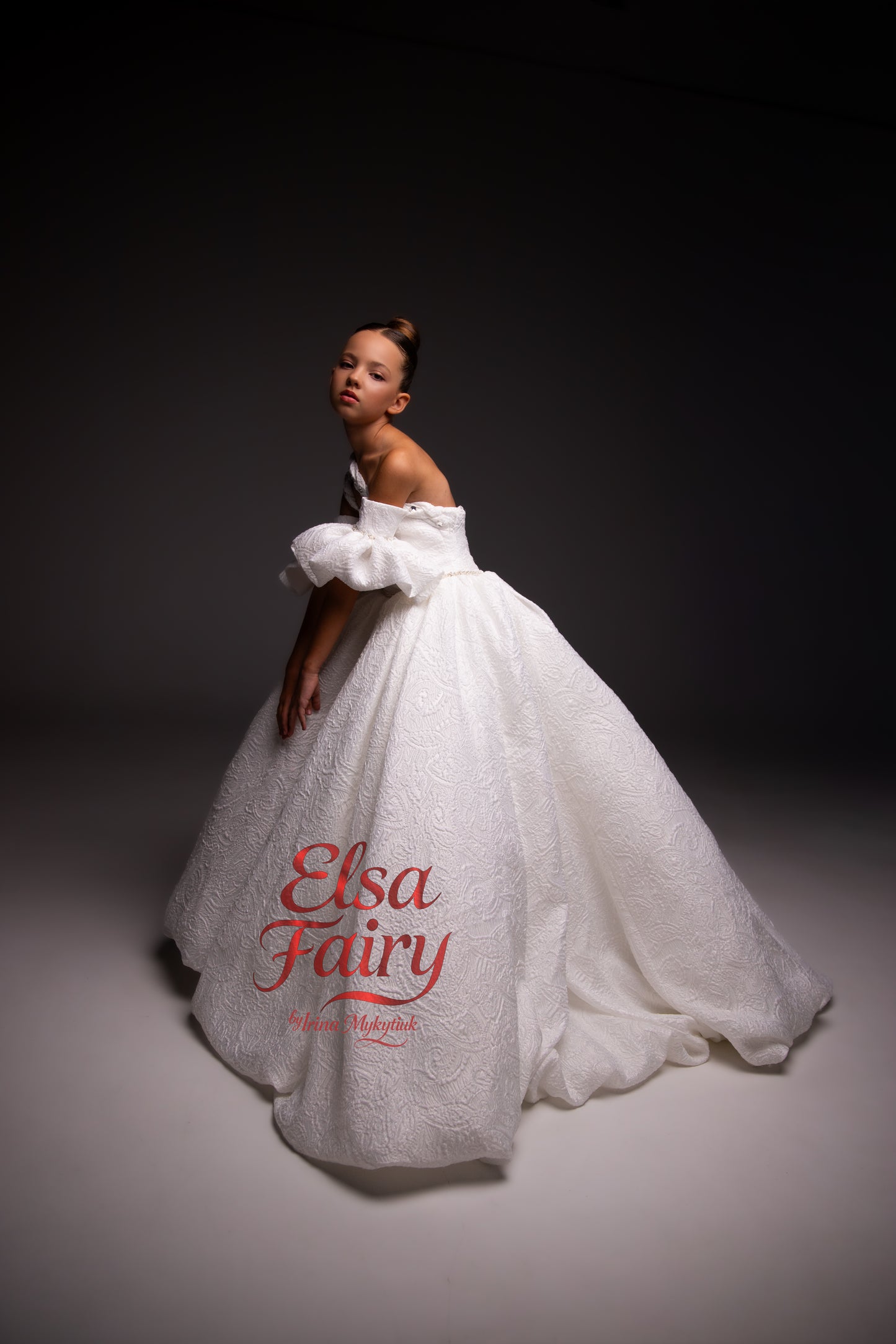 White couture special occasion dress, Pageant ball gown, Birthday Girl Dress, Flower Girl Dress