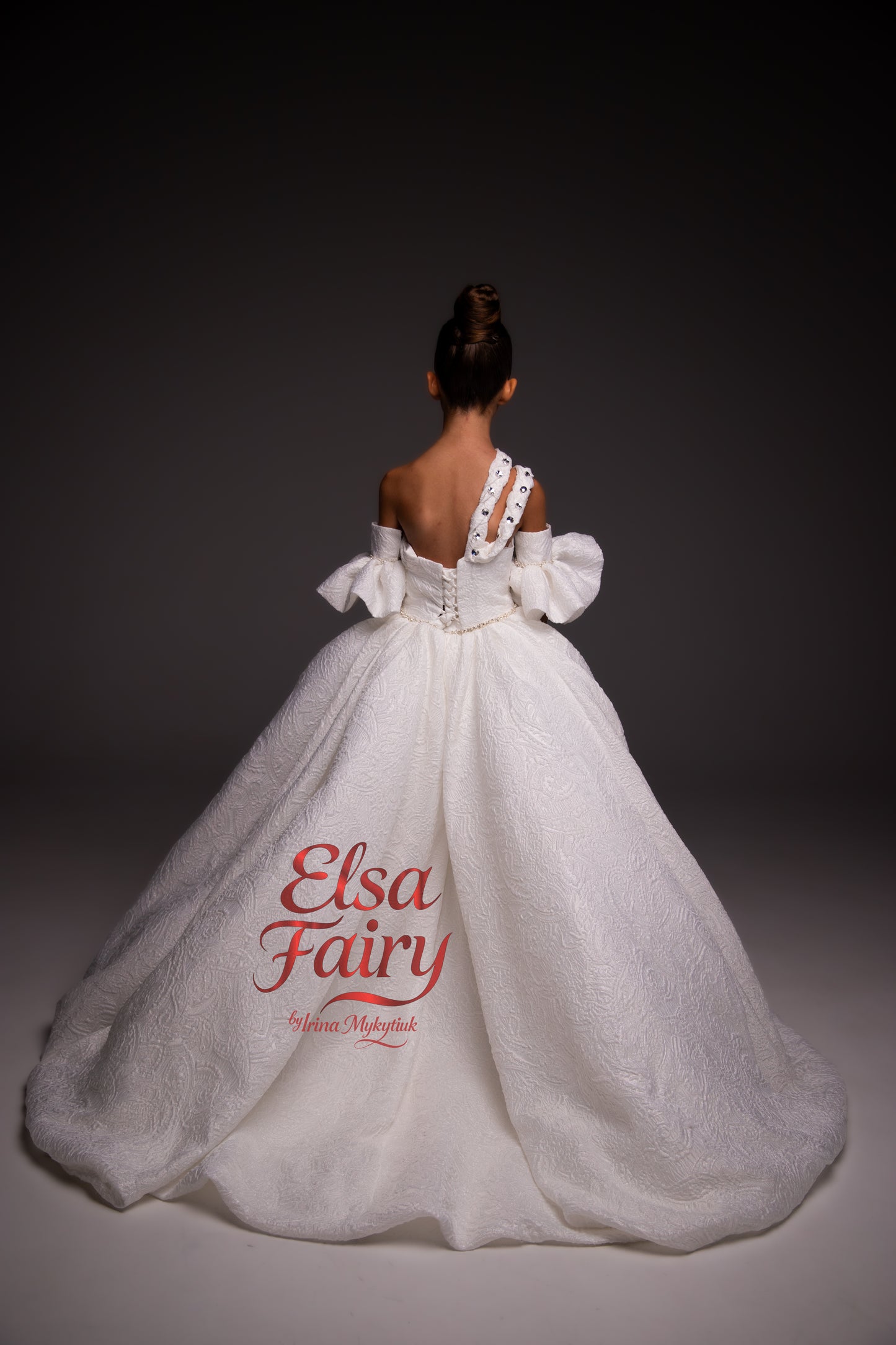 White couture special occasion dress, Pageant ball gown, Birthday Girl Dress, Flower Girl Dress