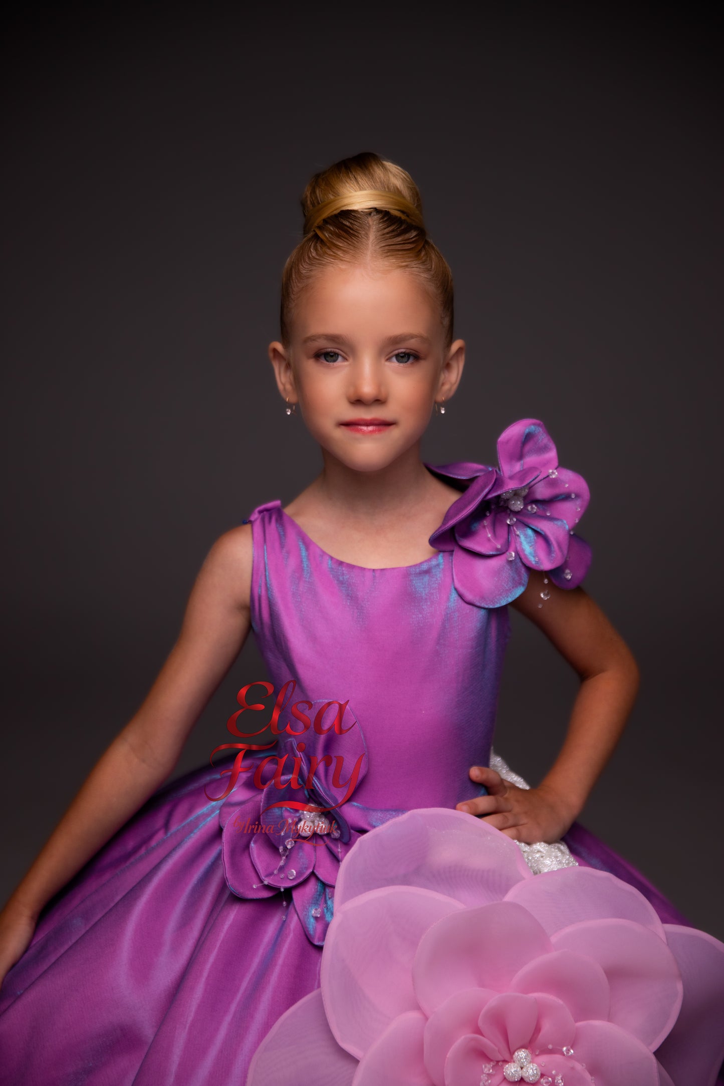 Lilac Gala evening gown, Pageant ball gown, Flower Girl Dress, Wedding guest Dress, Girl Birthday Dress, junior bridesmaid gown