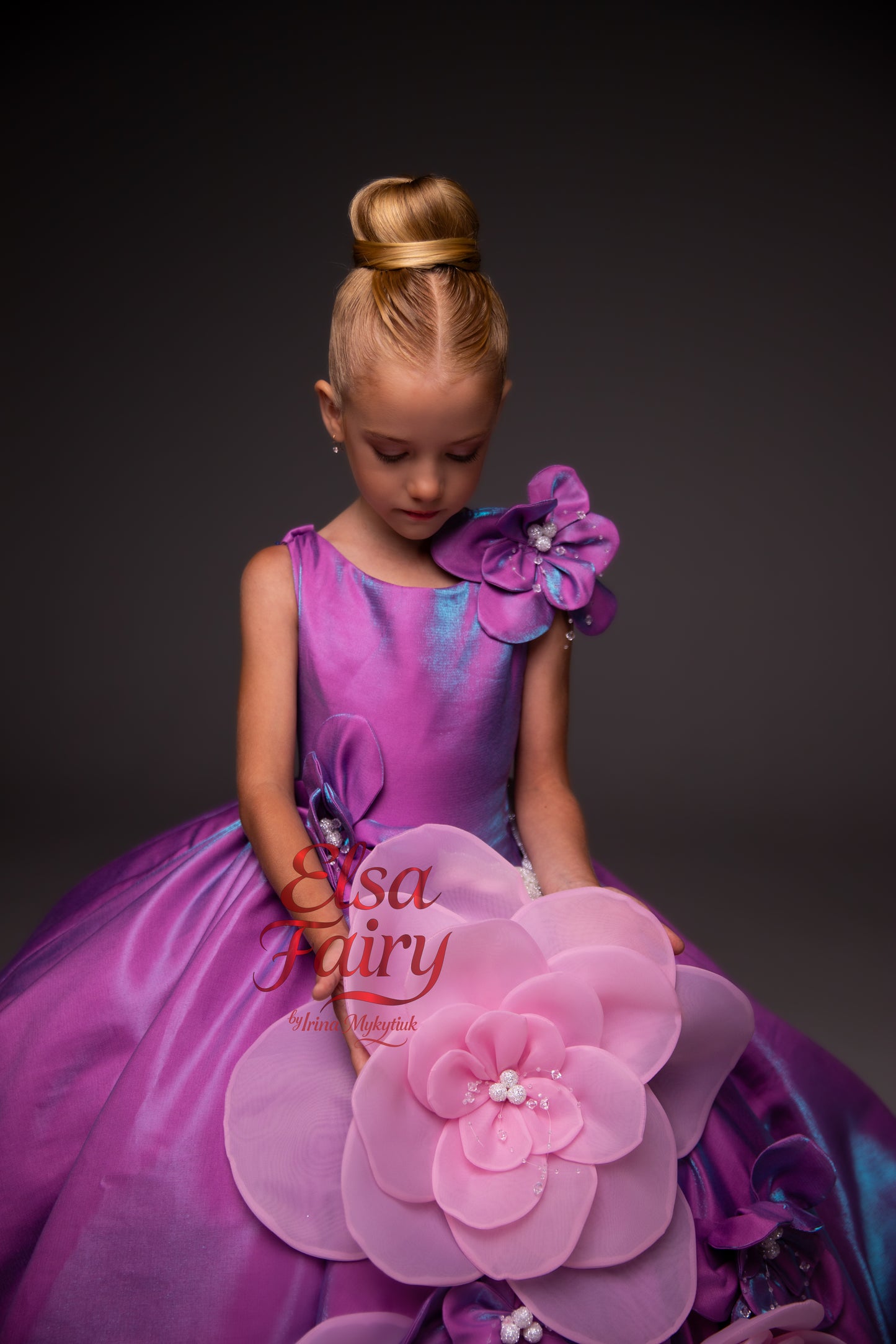 Lilac Gala evening gown, Pageant ball gown, Flower Girl Dress, Wedding guest Dress, Girl Birthday Dress, junior bridesmaid gown