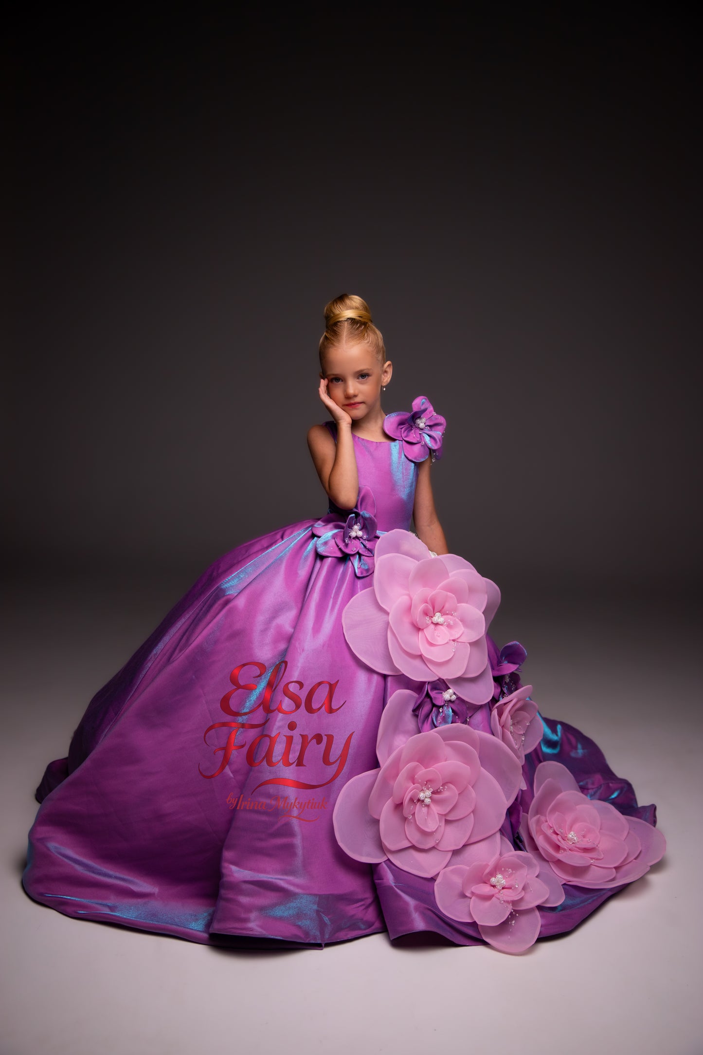 Lilac Gala evening gown, Pageant ball gown, Flower Girl Dress, Wedding guest Dress, Girl Birthday Dress, junior bridesmaid gown