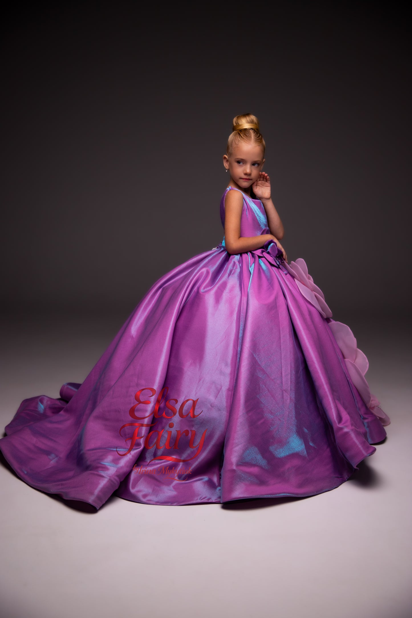 Lilac Gala evening gown, Pageant ball gown, Flower Girl Dress, Wedding guest Dress, Girl Birthday Dress, junior bridesmaid gown