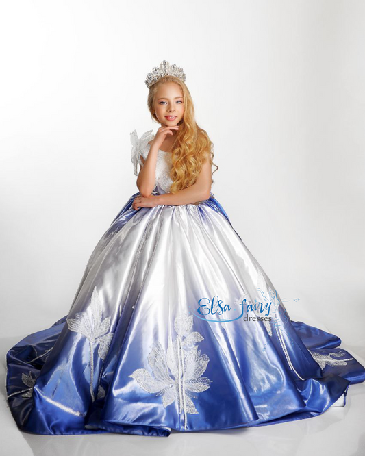 Gala evening gown, Pageant ball gown, Flower Girl Dress, Wedding guest Dress, Girl Birthday Dress, junior bridesmaid gown