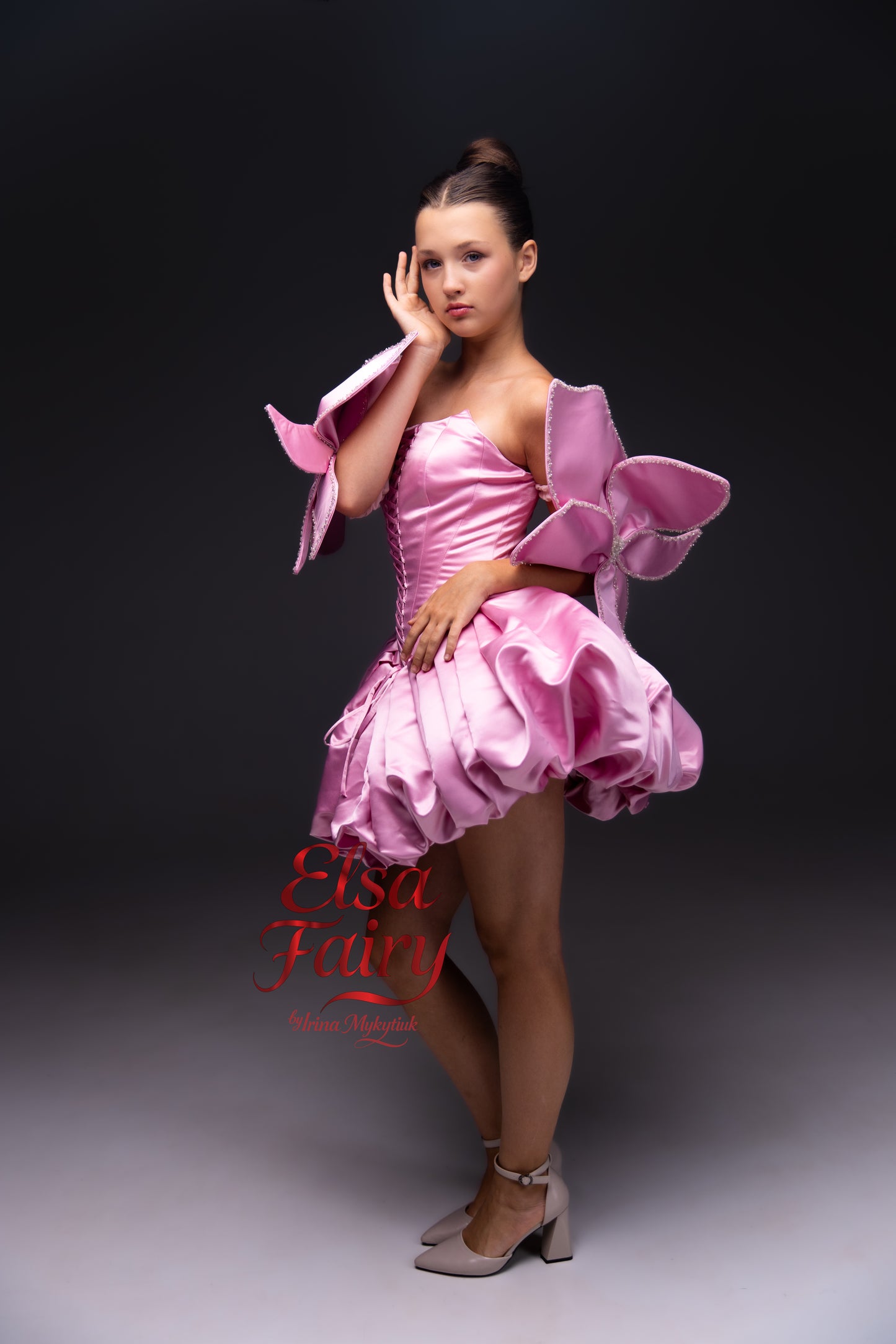 Pink couture cocktail dress, Pageant interview dress, Birthday Girl Dress, Flower Girl Dress, Wedding guest Dress, Graduation dress