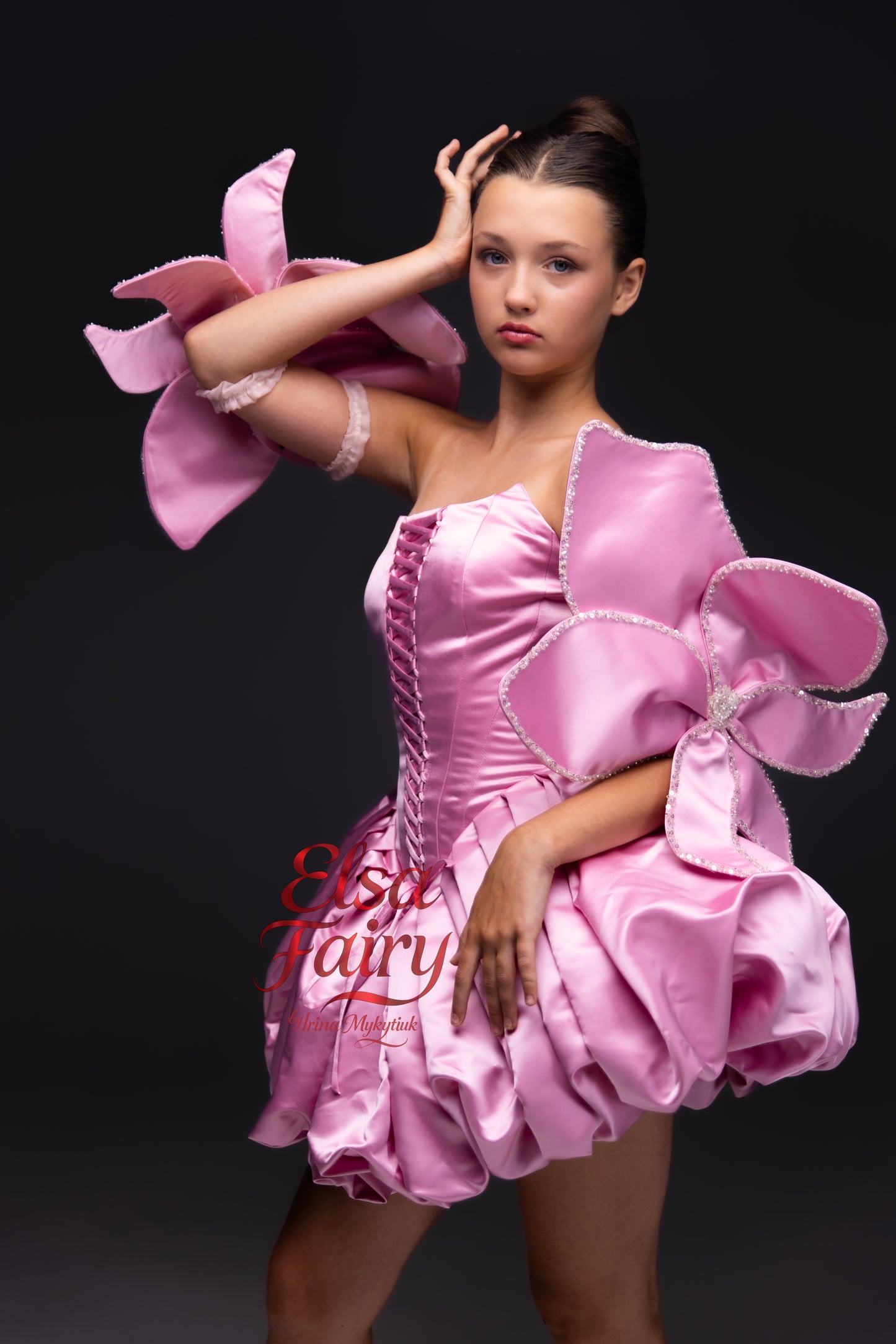 Pink couture cocktail dress, Pageant interview dress, Birthday Girl Dress, Flower Girl Dress, Wedding guest Dress, Graduation dress