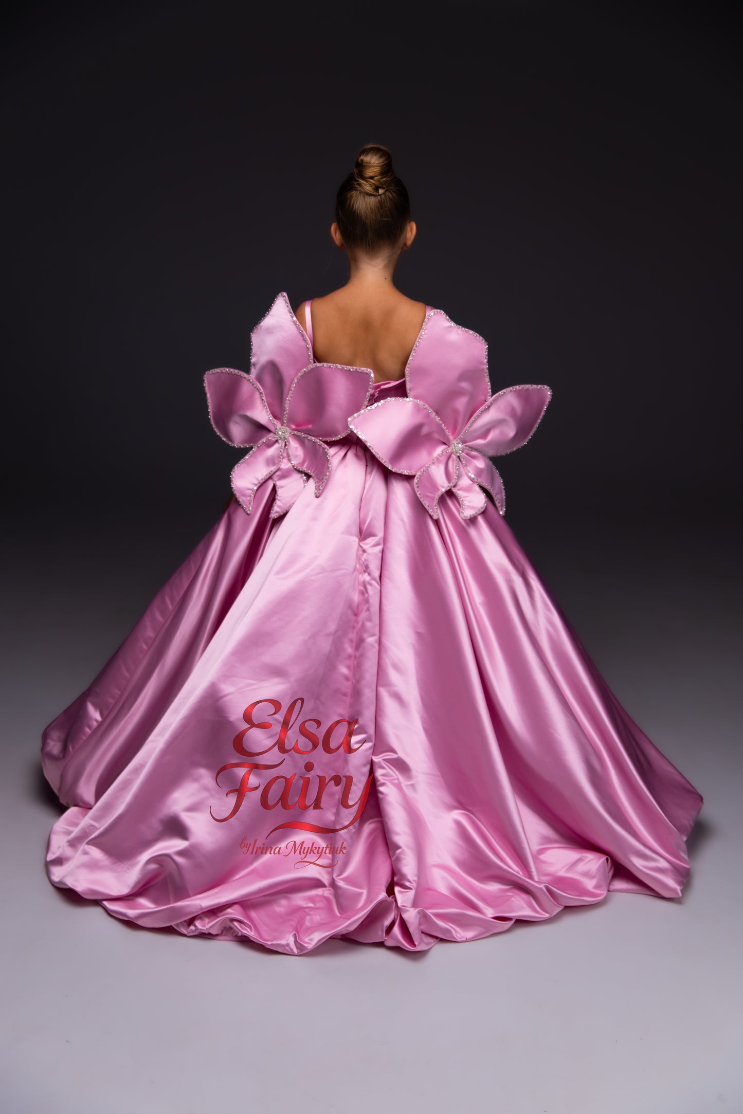 Pink Gala evening gown, Pageant ball gown, Flower Girl Dress, Wedding guest Dress, Girl Birthday Dress, junior bridesmaid gown