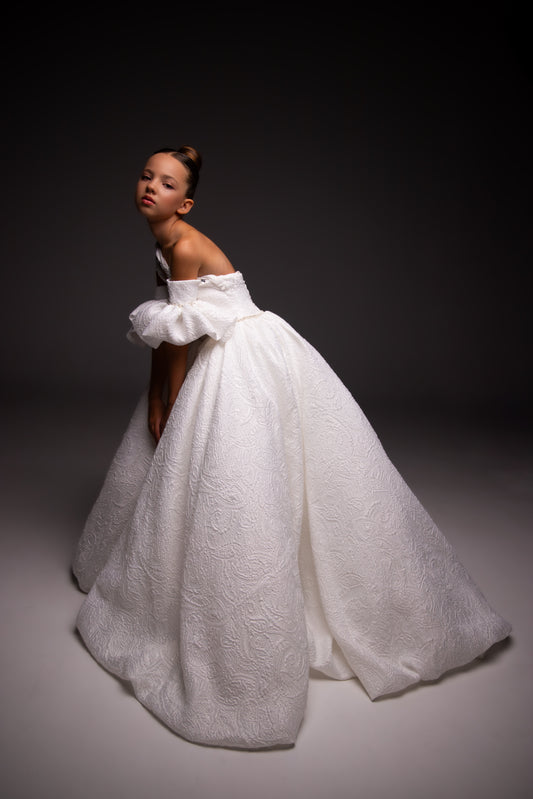 Gala evening gown, Pageant ball gown, Flower Girl Dress, Wedding guest Dress, Girl Birthday Dress, junior bridesmaid gown