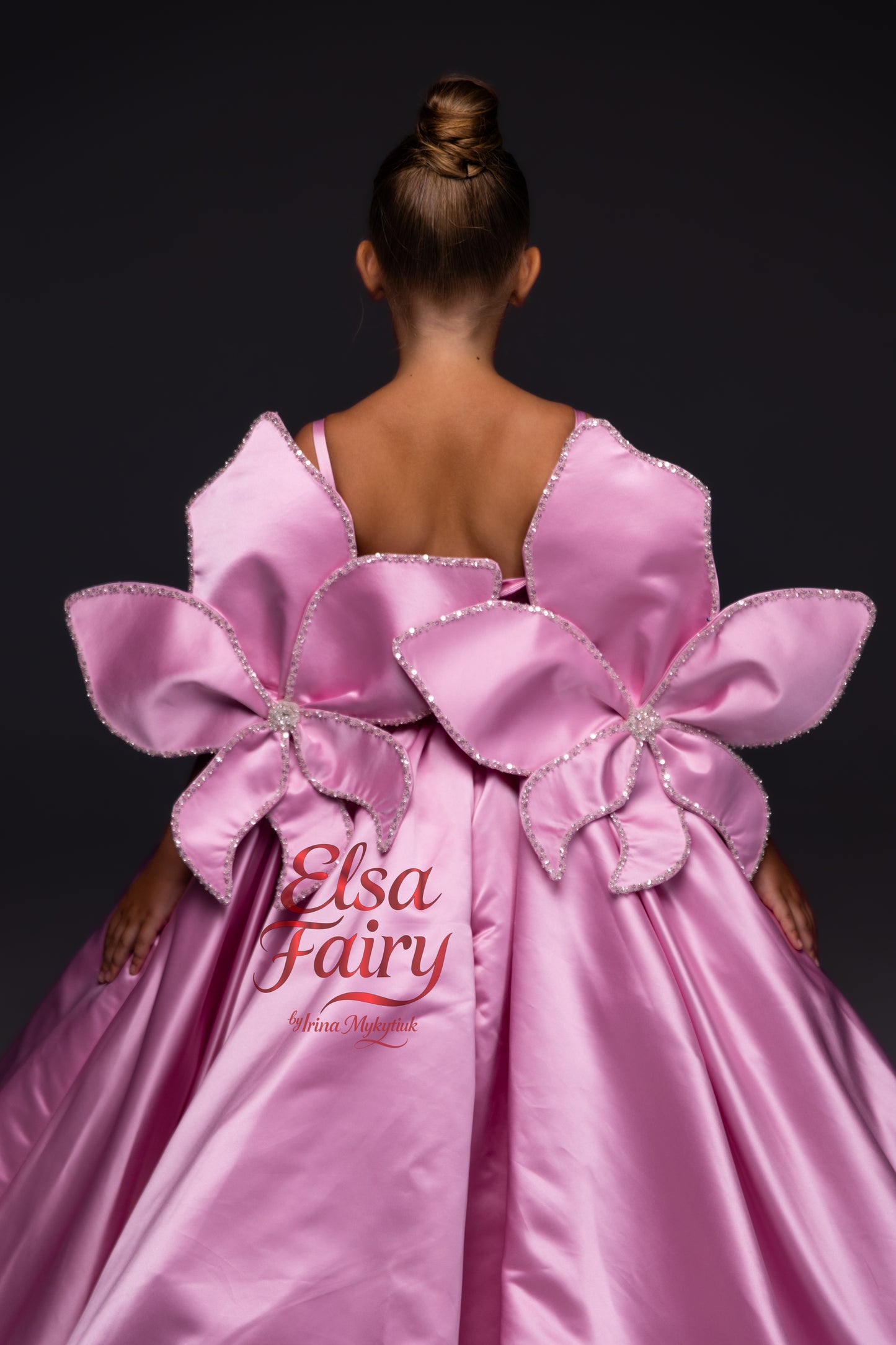 Pink Gala evening gown, Pageant ball gown, Flower Girl Dress, Wedding guest Dress, Girl Birthday Dress, junior bridesmaid gown