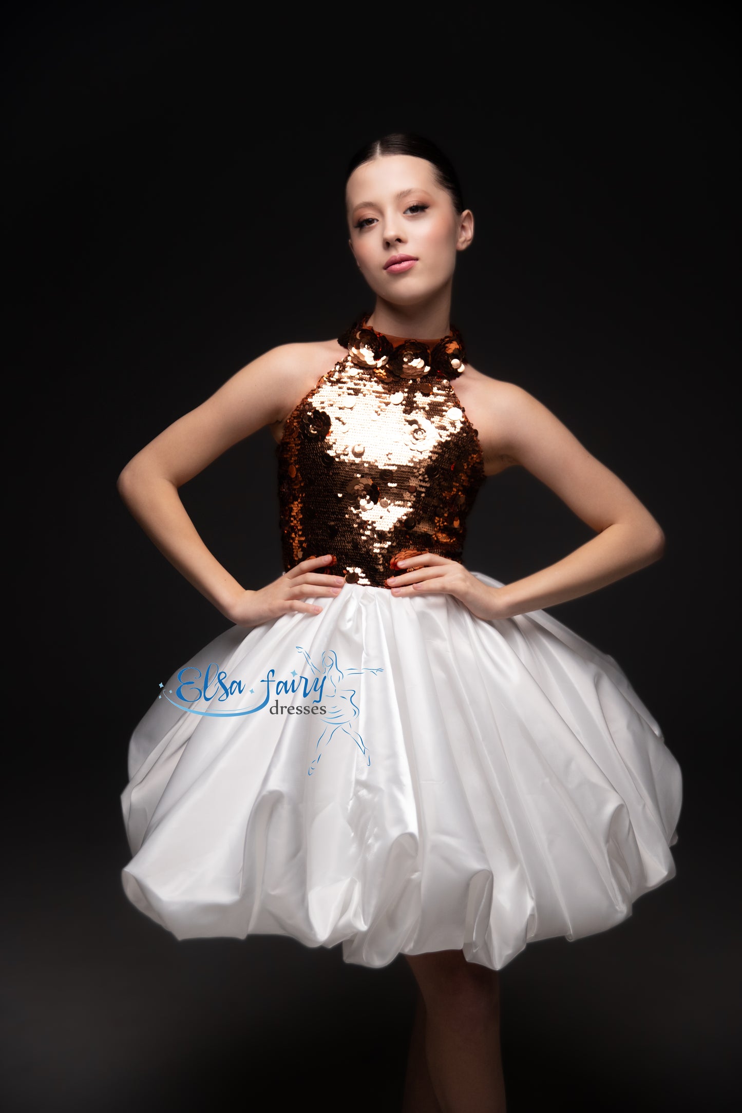 White gold cocktail dress, Birthday Girl Dress, Pageant Interview Dress