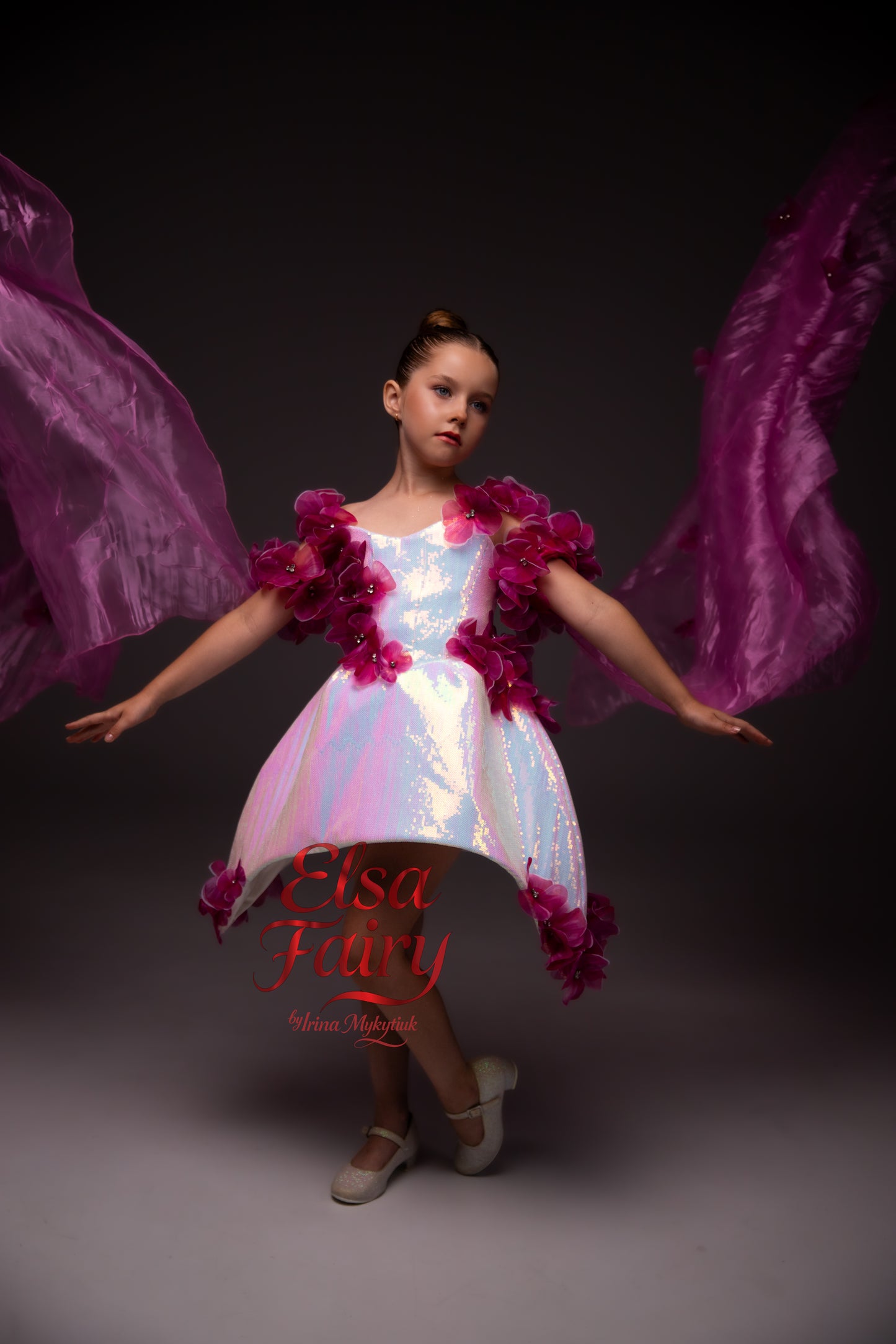 Off white cocktail gown, Flower Girl Dress, Wedding guest Dress, Girl Birthday Dress, junior bridesmaid gown