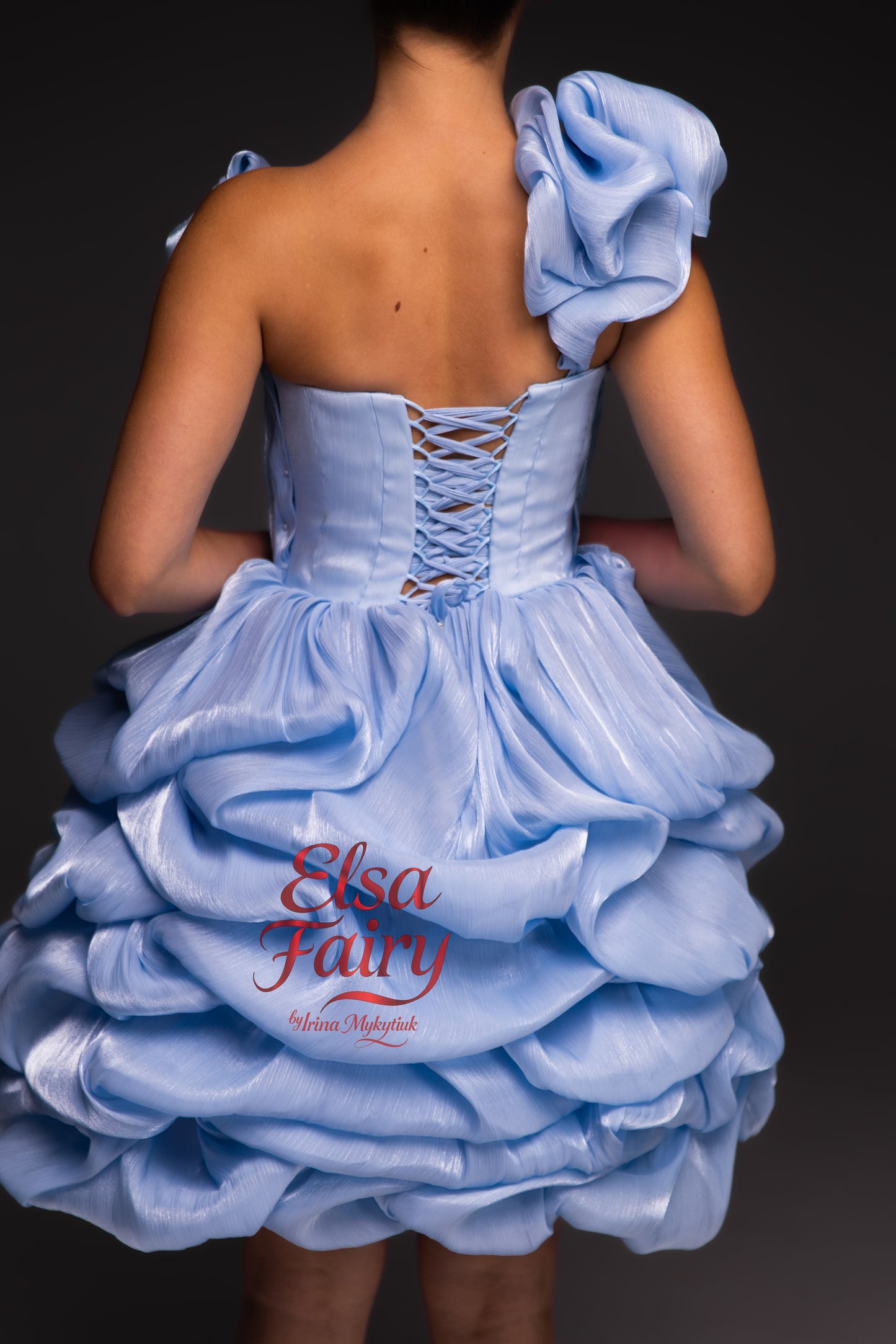 Blue couture cocktail dress, Pageant interview dress, Birthday Girl Dress, Flower Girl Dress, Wedding guest Dress, Graduation dress