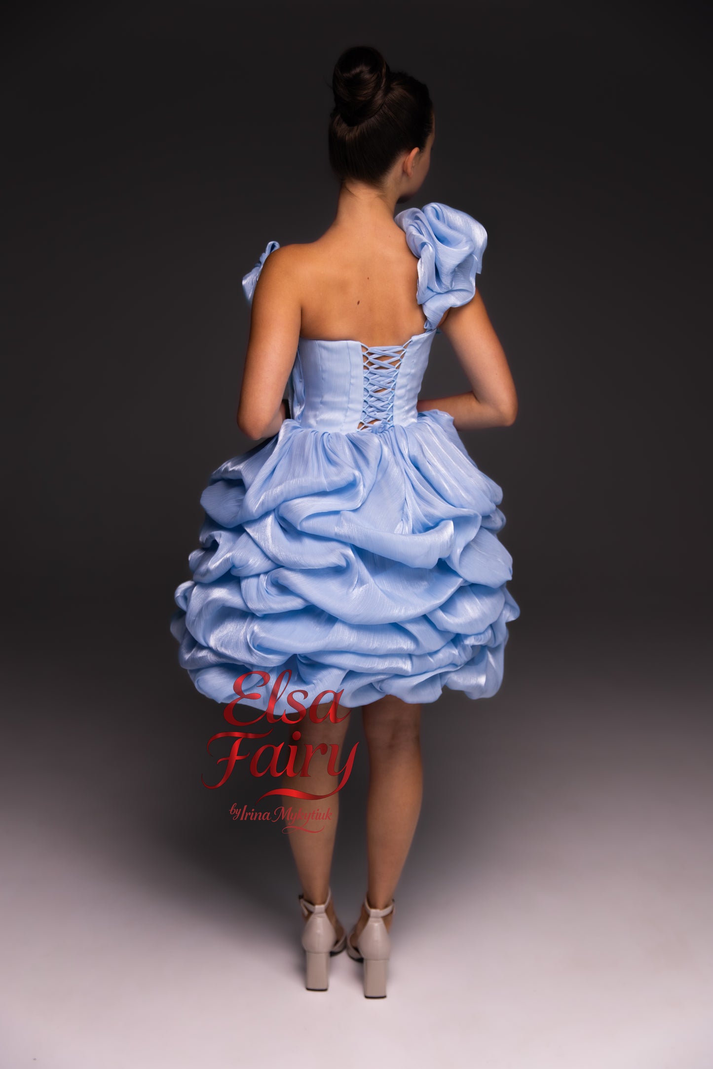 Blue couture cocktail dress, Pageant interview dress, Birthday Girl Dress, Flower Girl Dress, Wedding guest Dress, Graduation dress