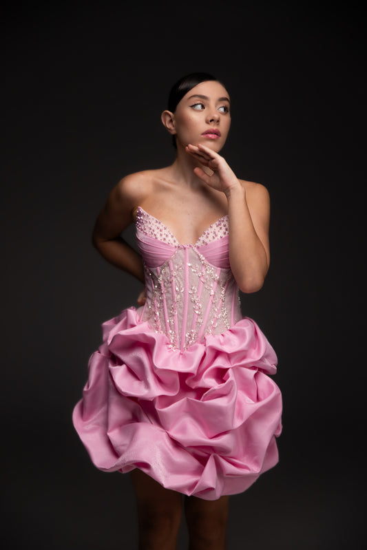 Pink Cocktail dress, Prom Dress, Wedding guest Dress, Pageant Interview Dress