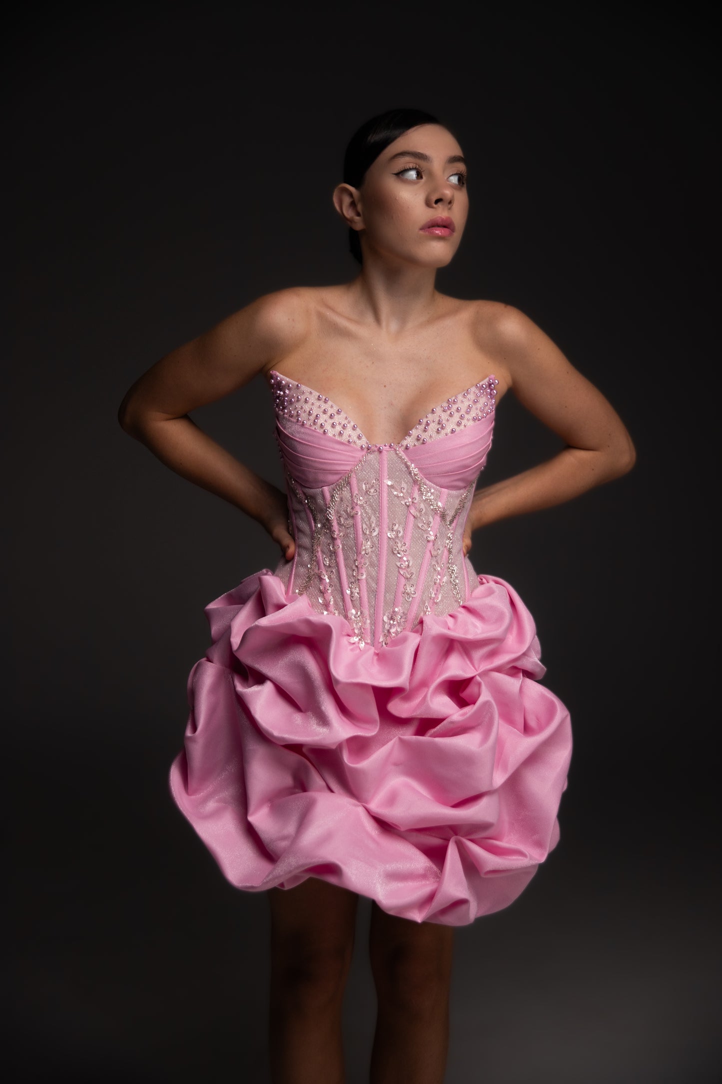 Pink Cocktail dress, Prom Dress, Wedding guest Dress, Pageant Interview Dress
