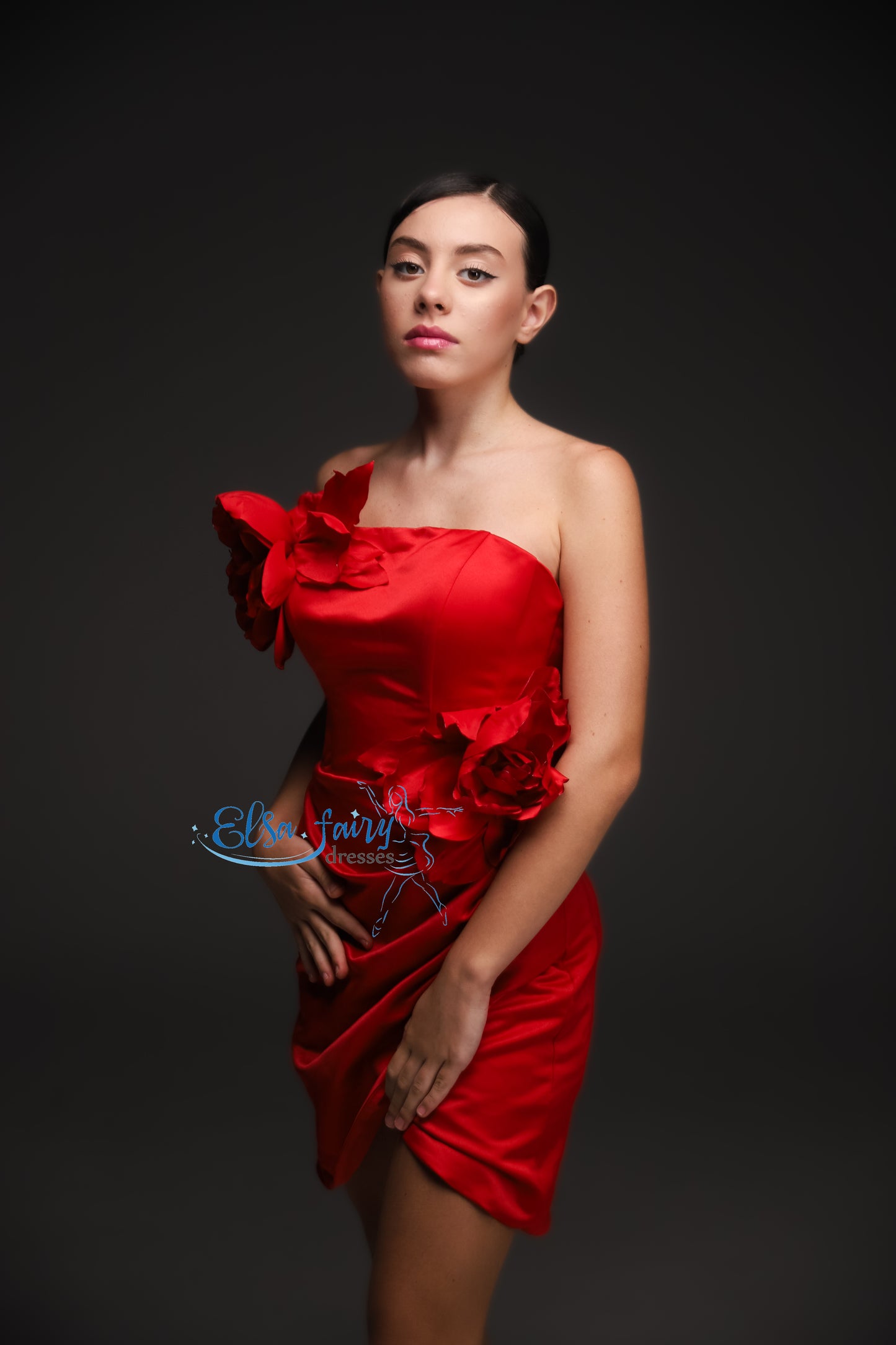 Red Cocktail Gown, Prom Dress, Wedding guest Dress, Pageant Interview Dress