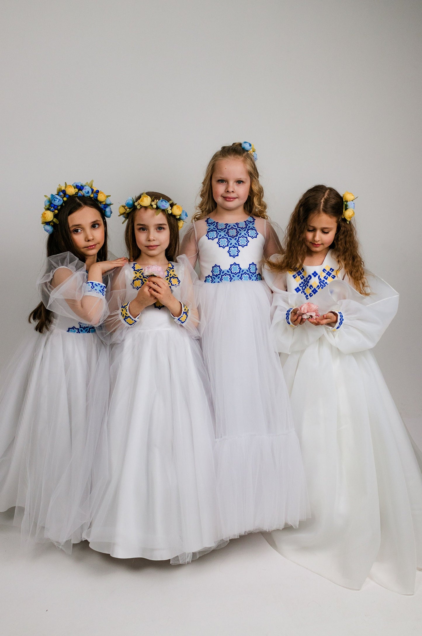 Embroidered Dress Ukrainian Dress, Vyshyvanka dress, Flower girl dress, first communion dress, Girls Floral Embroider dress