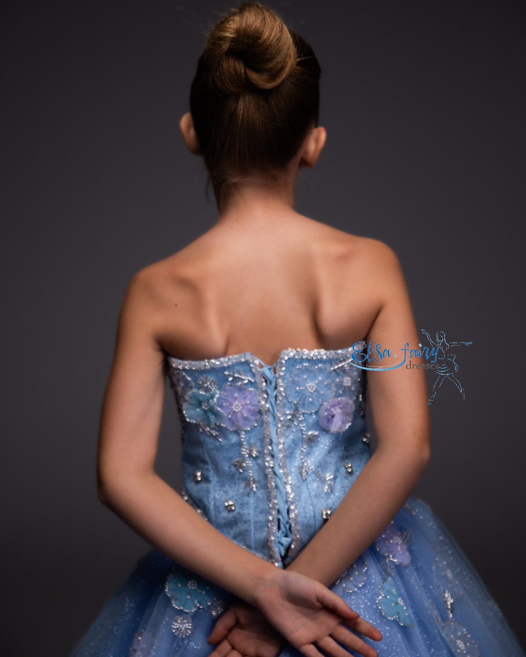Blue Gala ball gown, Pageant gown, Birthday Girl Dress, Flower Girl Dress, Girl Birthday Dress