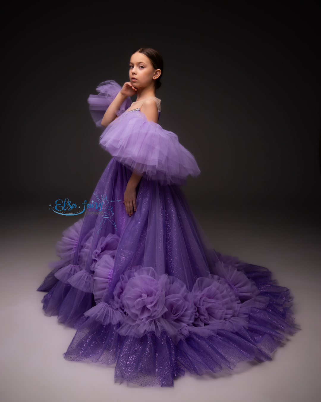 Lilac special occasion dress, Pageant ball evening gown, Birthday Girl Dress, Flower Girl Dress, Wedding guest Dress, Girl Birthday Dress, junior bridesmaid gown