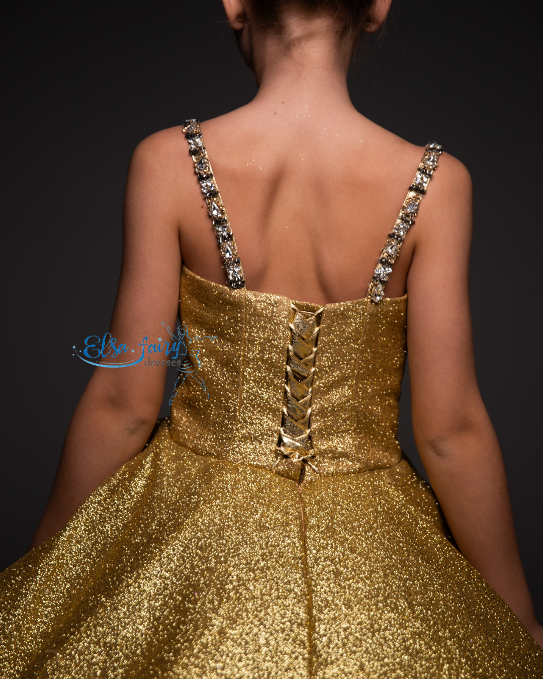 Gold Gala evening gown, Pageant ball gown, Birthday Girl Dress, Wedding Guest Dress