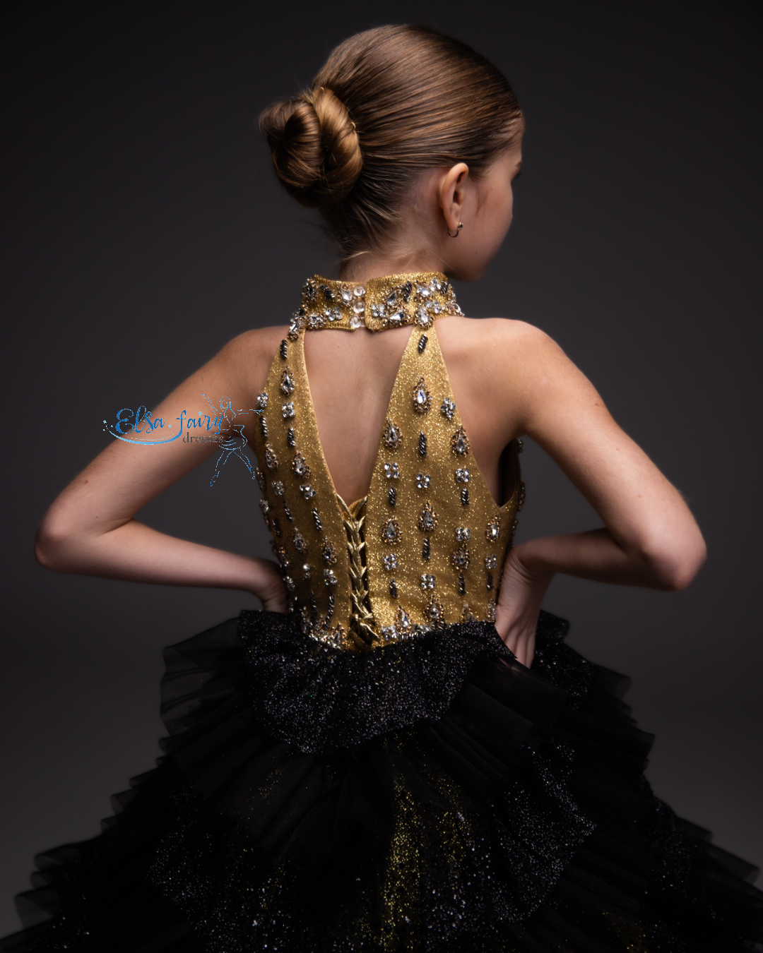 Black Gala evening gown, Pageant ball gown, Wedding guest Dress, Girl Birthday Dress