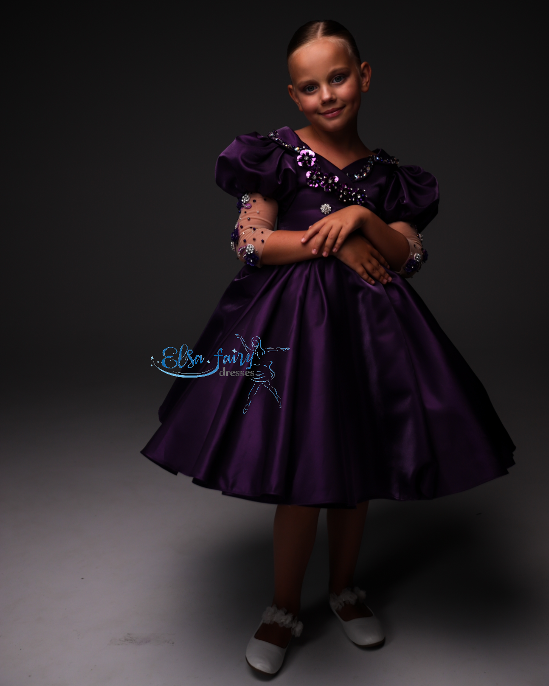 Purple Cocktail Birthday Girl Dress, Fun fashion pageant dress, interview pageant gown, Flower Girl Dress, Wedding guest Dress, Toddler Dress, junior bridesmaid gown