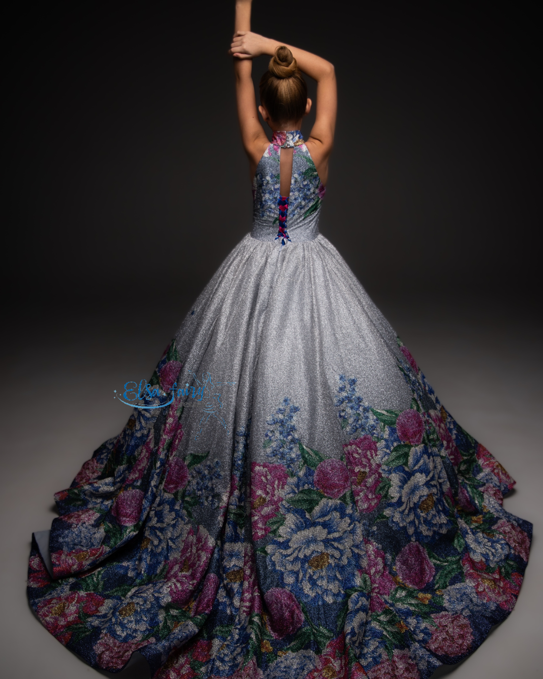 Exclusive Gala evening gown, Pageant ball gown, Flower Girl Dress, Girl Birthday Dress