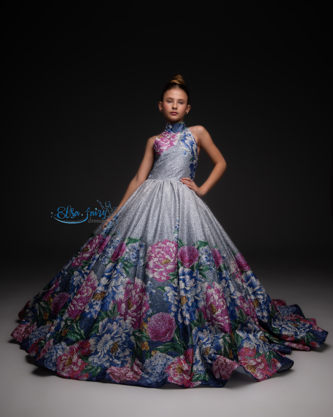 Gala evening gown, Pageant ball gown, Flower Girl Dress, Wedding guest Dress, Girl Birthday Dress, junior bridesmaid gown