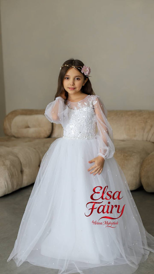 First communion & Baptism dress, satin flower girl dress, wedding guest dress, Bridesmaids dress, holy communion gown (Copy)